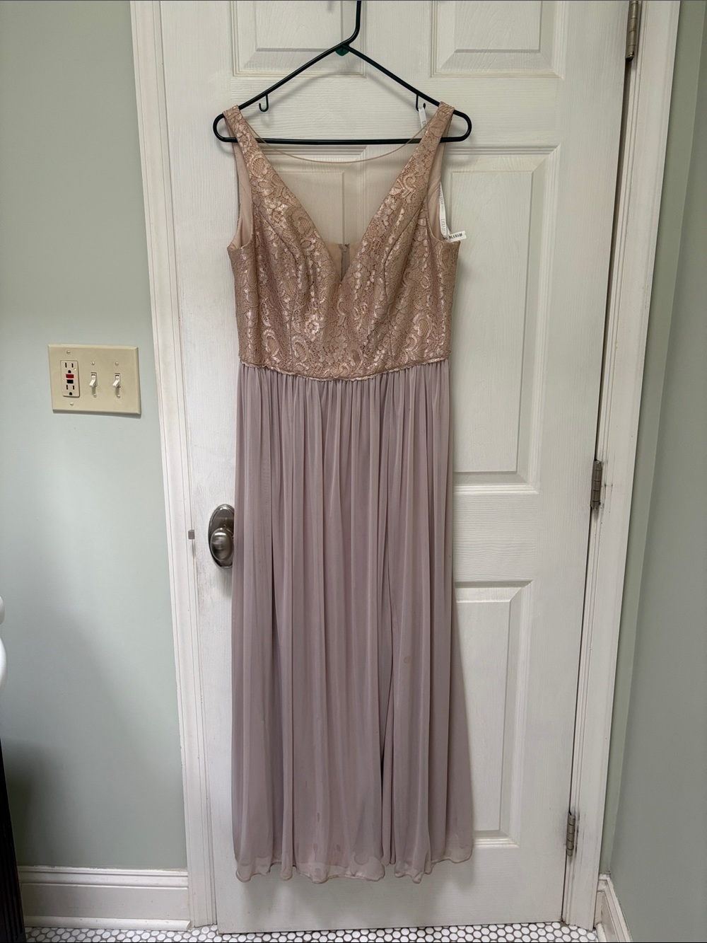 V-Neck Lace Bodice Dress